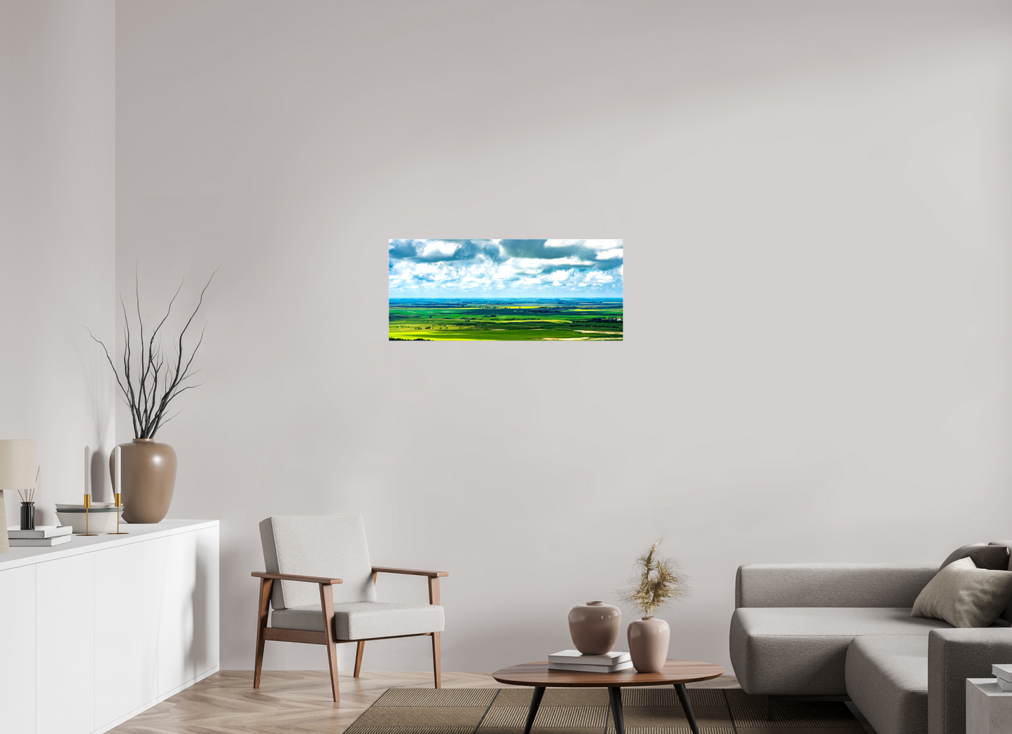 37.3 x 16″, Stretched Canvas Prairie Eden