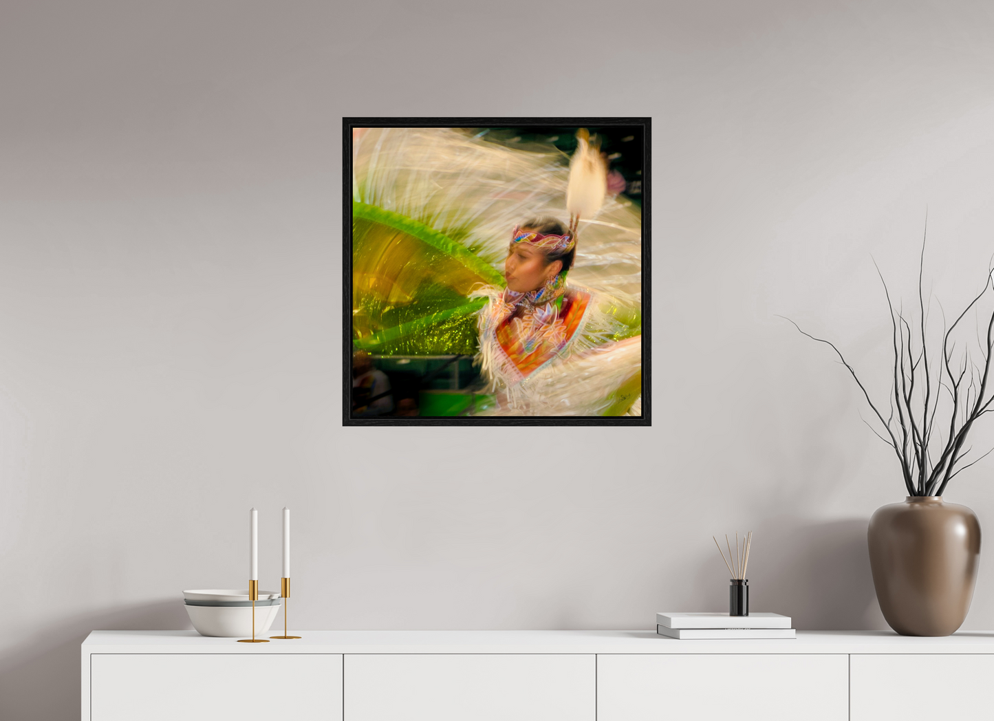 25 x 25″, Floater Frame Grace