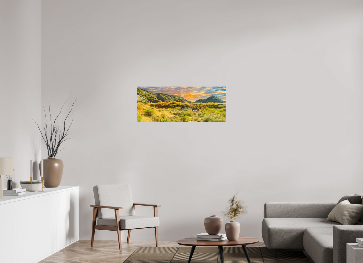 40 x 16″, Photo Print On Fuji Crystal DP II Badlands Horse