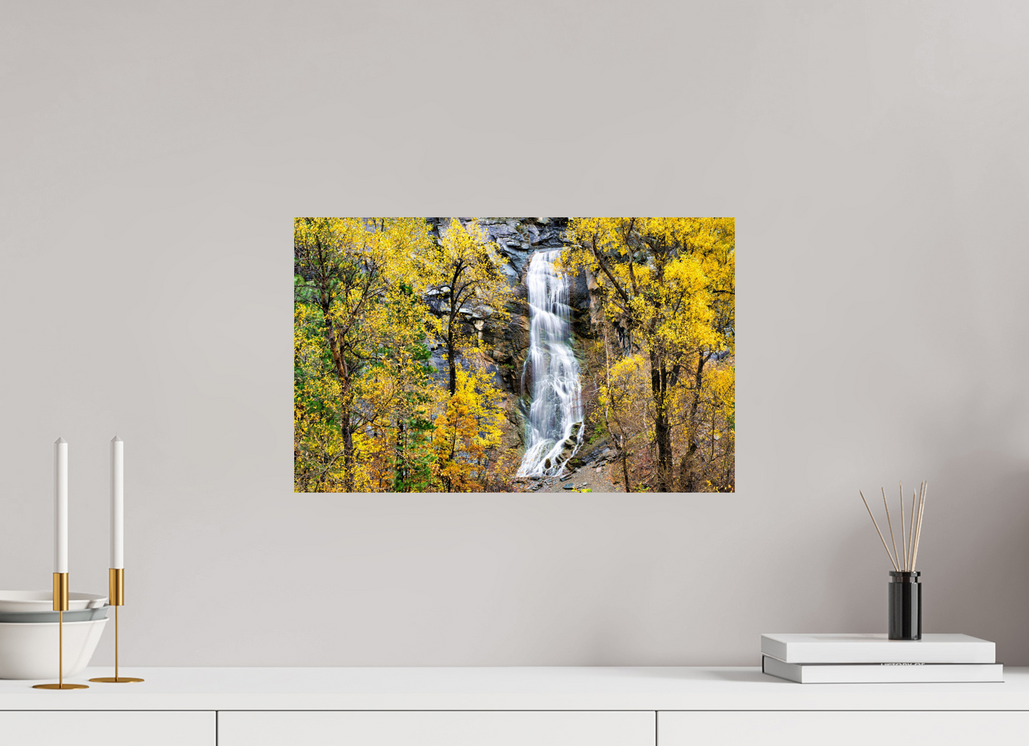 19.2 x 12″, Photo Print On Fuji Crystal DP II Bridal Veil Falls Wide Spearfish Canyon