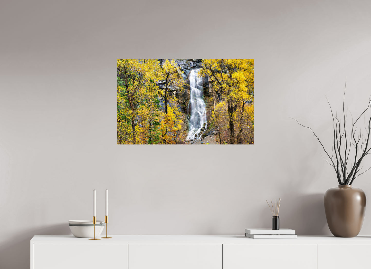 32 x 20″, Metal Prints Bridal Veil Falls Wide Spearfish Canyon
