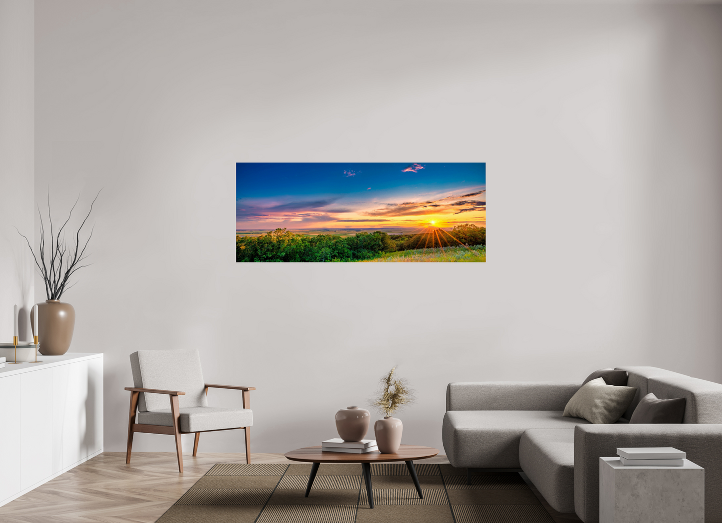 70 x 28″, Photo Print On Fuji Crystal DP II Setting Prairie Sun