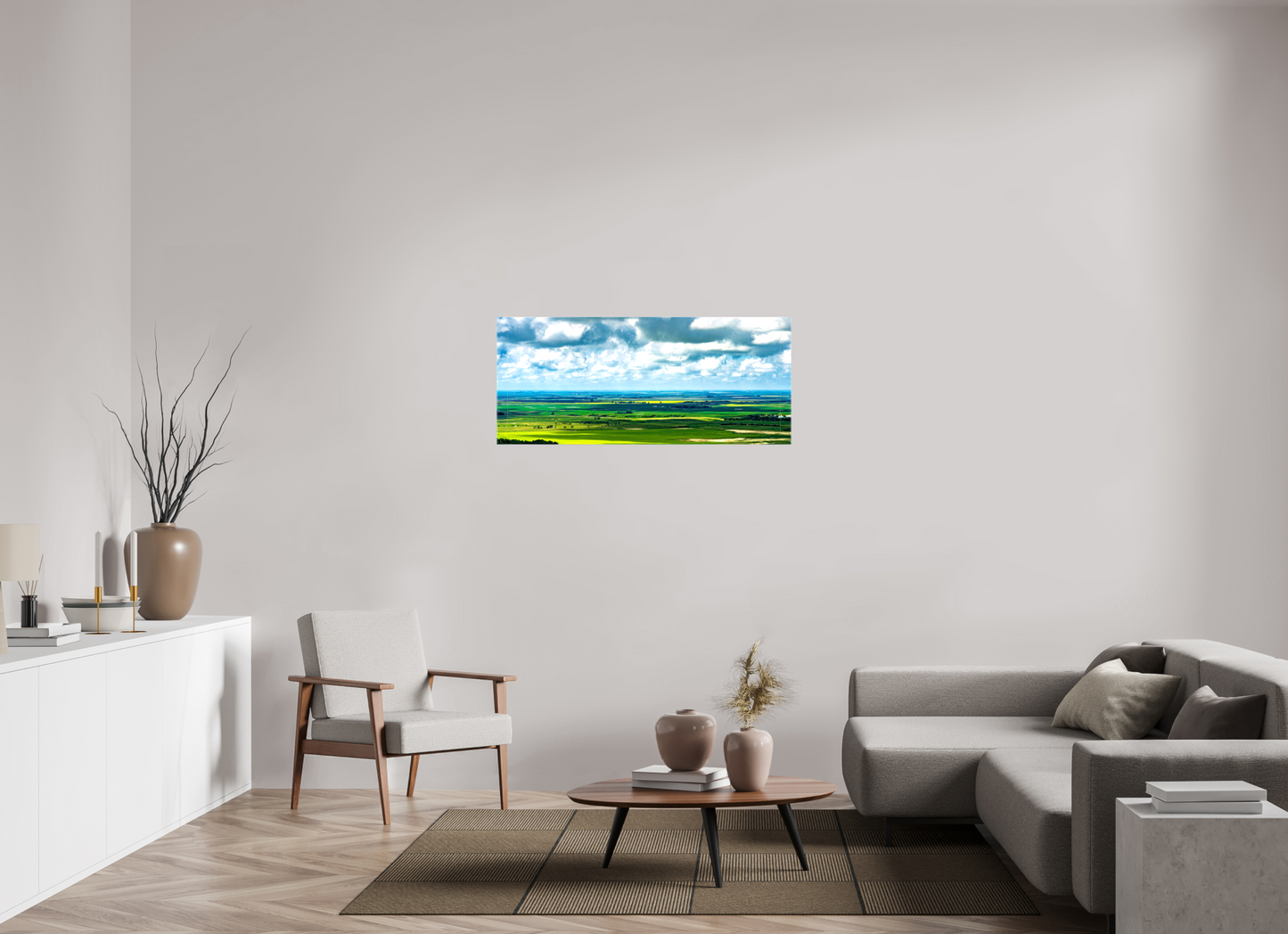 46.7 x 20″, Stretched Canvas Prairie Eden