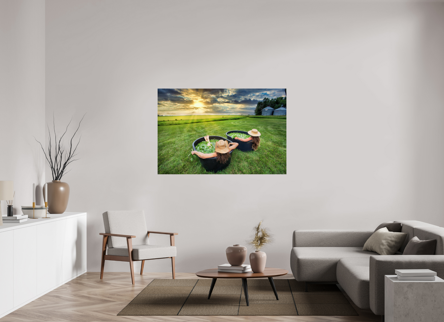 60 x 40″, Photo Print Under Acrylic Glass Basil Bath 1 - Metal Acrylic Glass