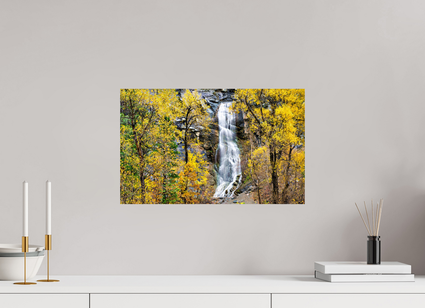 19.2 x 12″, Metal Prints Bridal Veil Falls Wide Spearfish Canyon