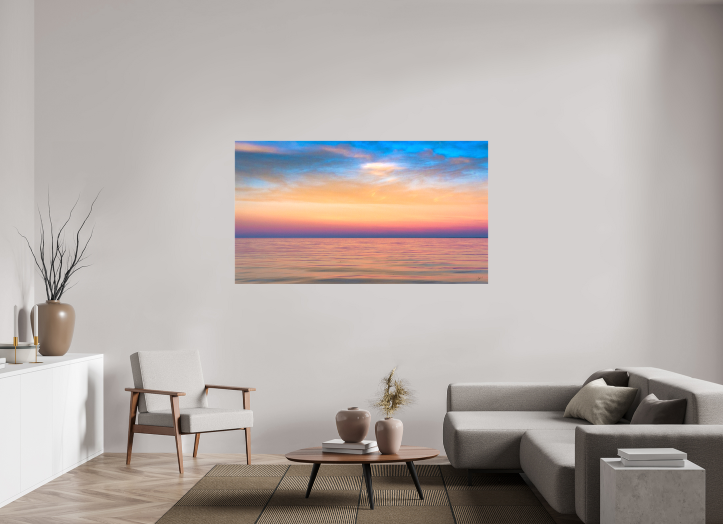 70 x 39.4″, Stretched Canvas Lake of the Woods