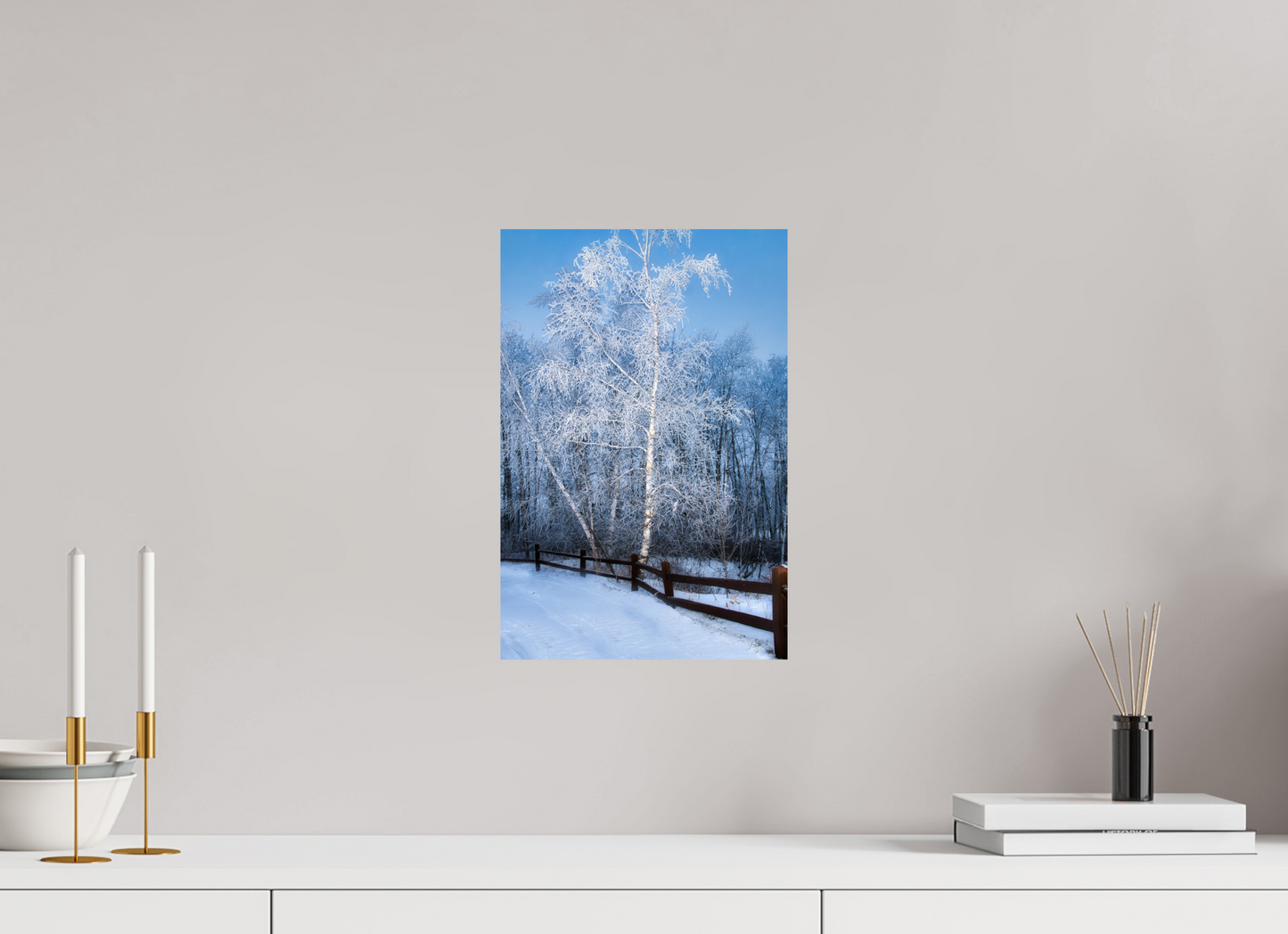 10 x 15″, Photo Print On Fuji Crystal DP II Paper Birch in White