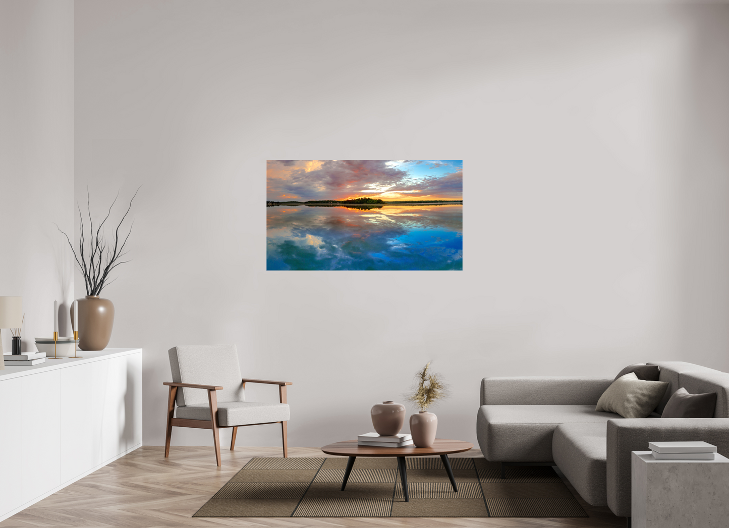 55 x 30.9″, Stretched Canvas Mirror Images