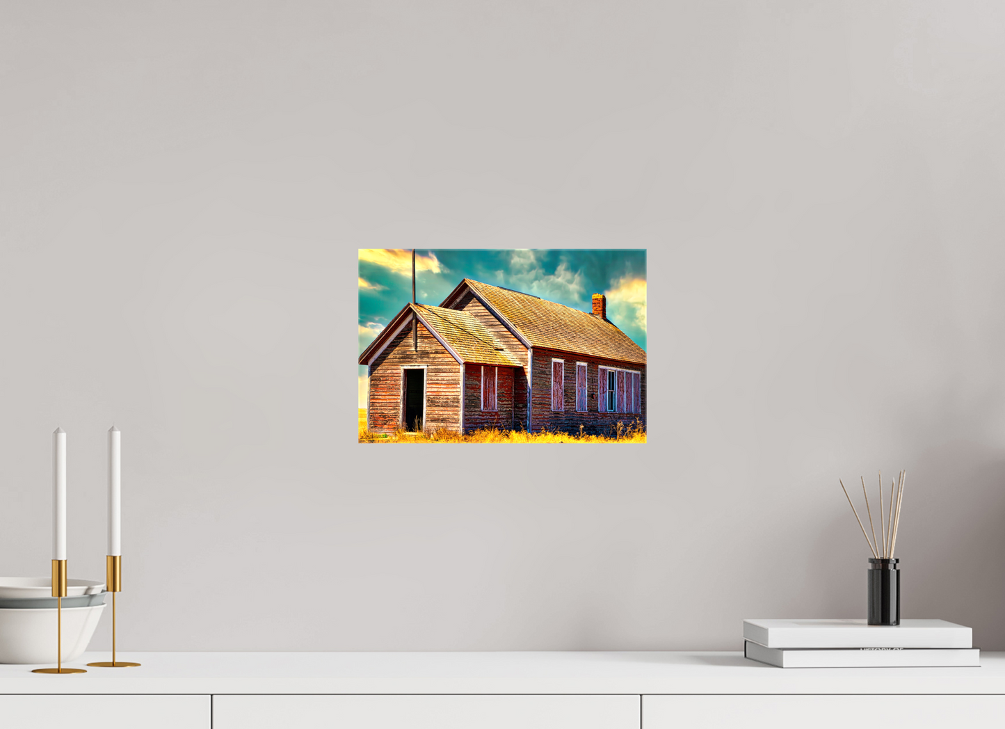 12 x 8″, Stretched Canvas Little Red School House