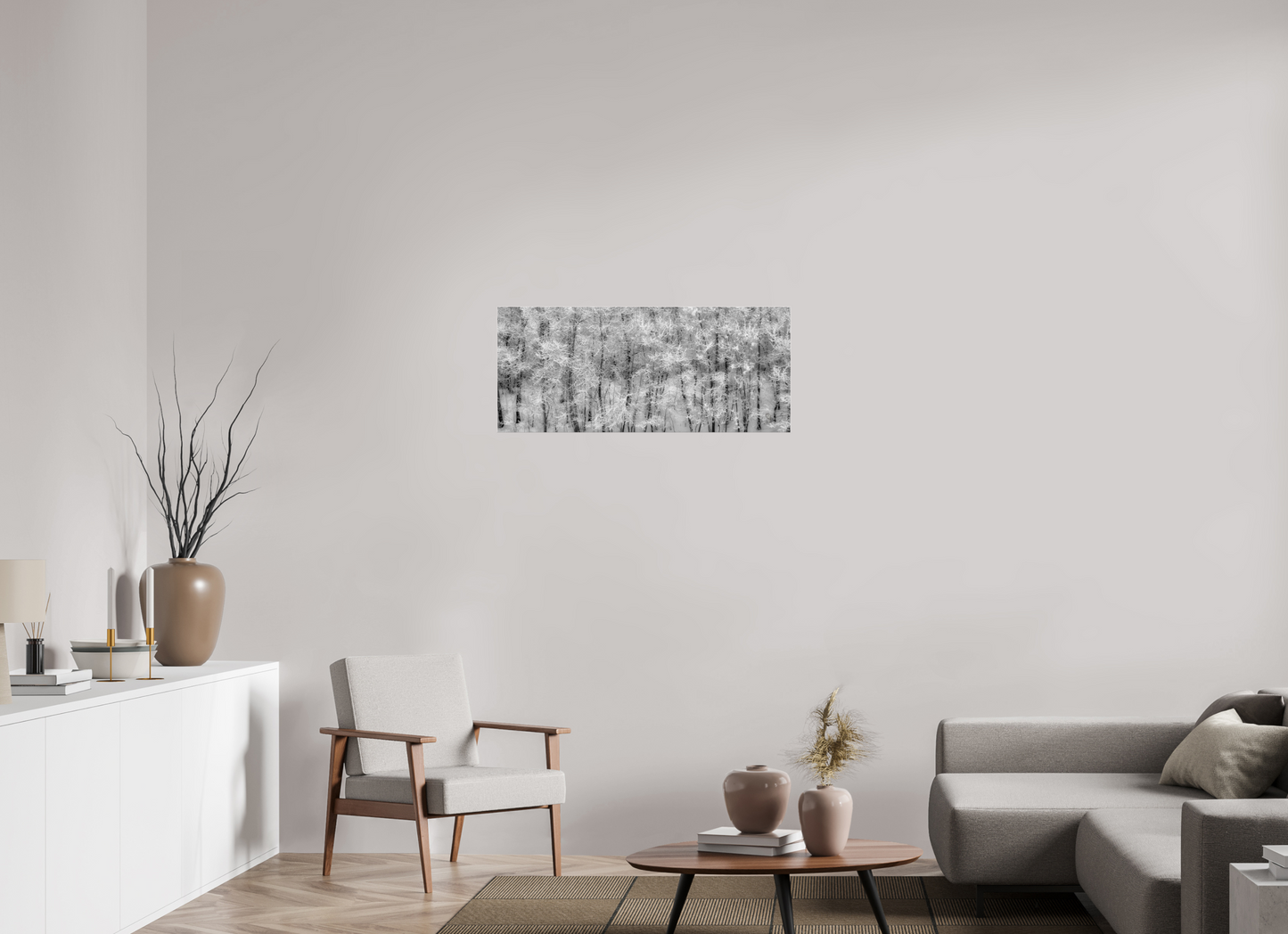 37.3 x 16″, Photo Print Under Acrylic Glass Shades of Winter Metal Acrylic Glass