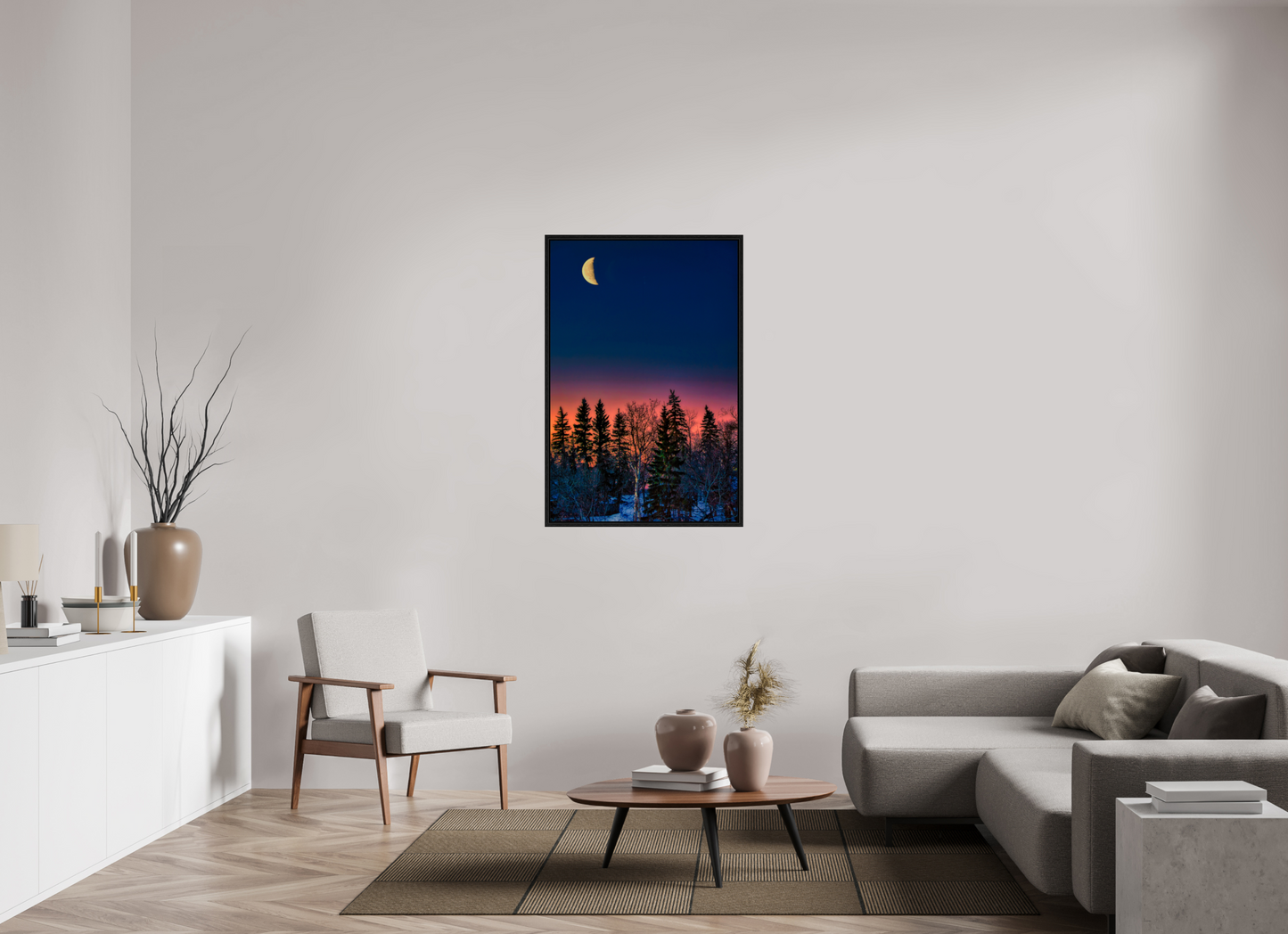 30 x 45″, Floater Frame Howl at the Moon