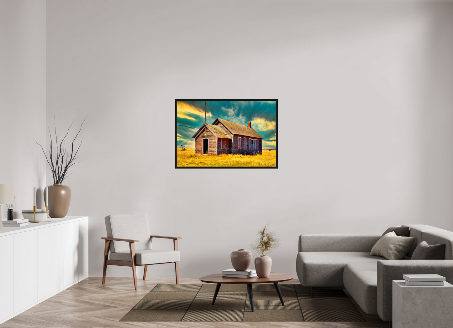 45 x 30″, Floater Frame Little Red School House