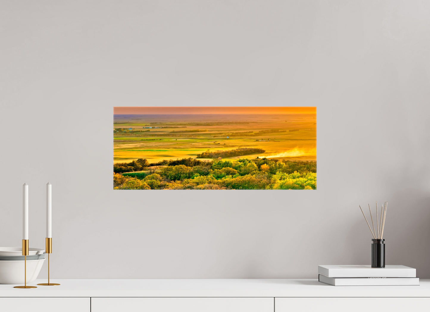 20 x 8″, Stretched Canvas Dakota Harvest