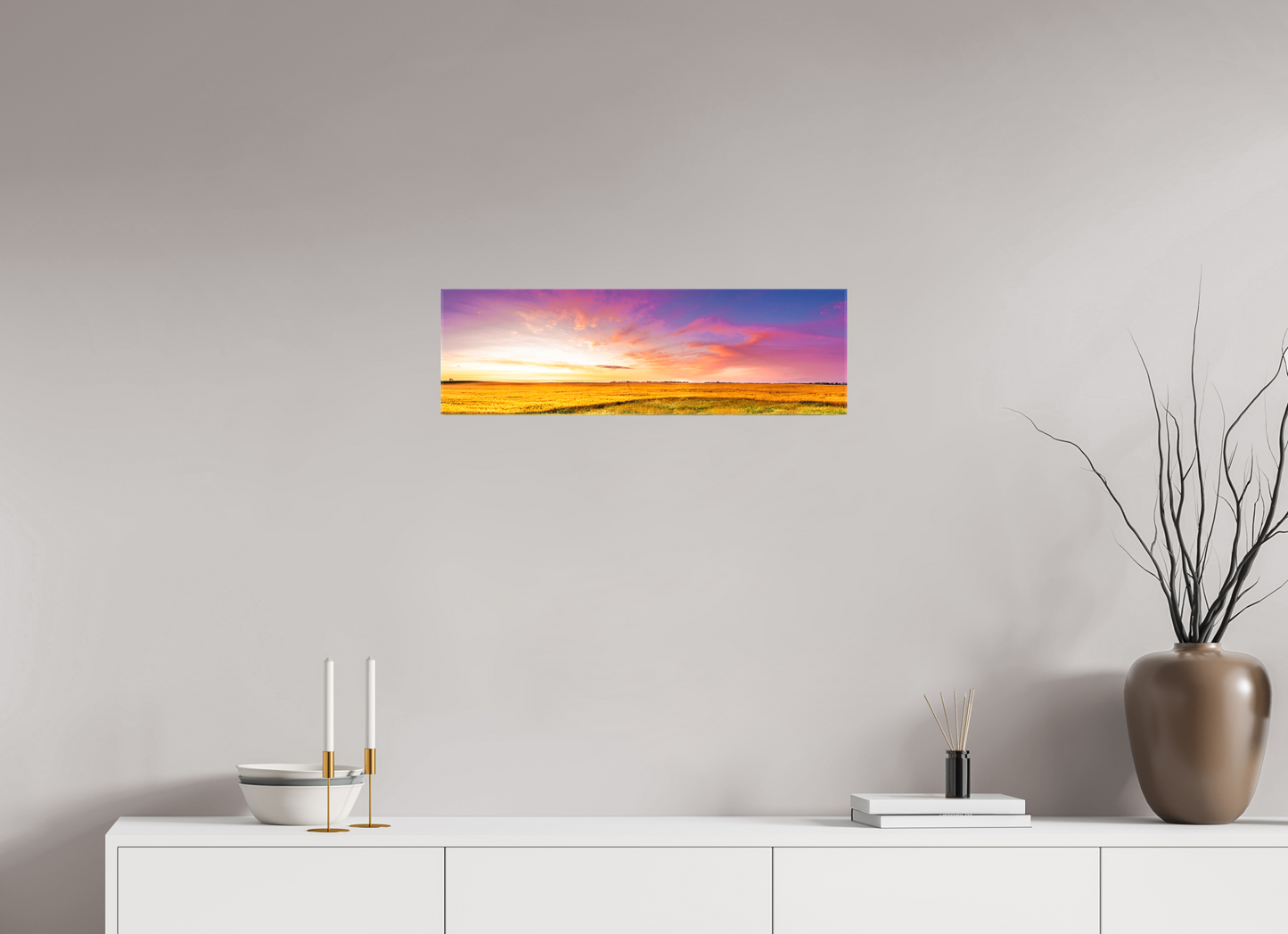 26.7 x 8″, Stretched Canvas Mawby's Field