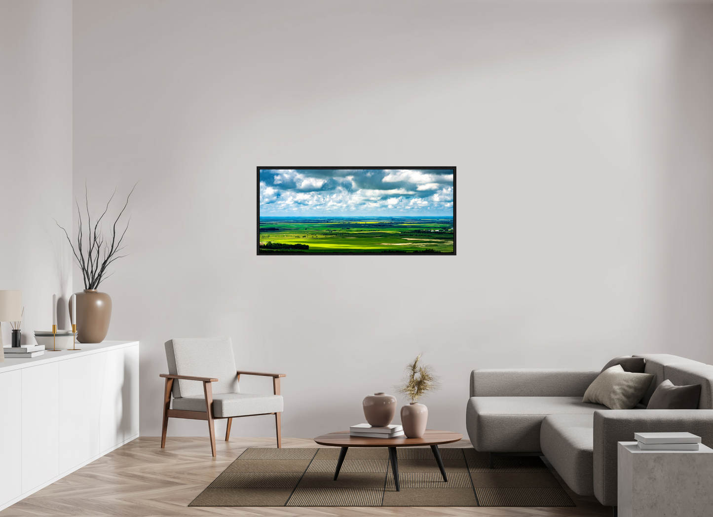 56 x 24″, Floater Frame Prairie Eden