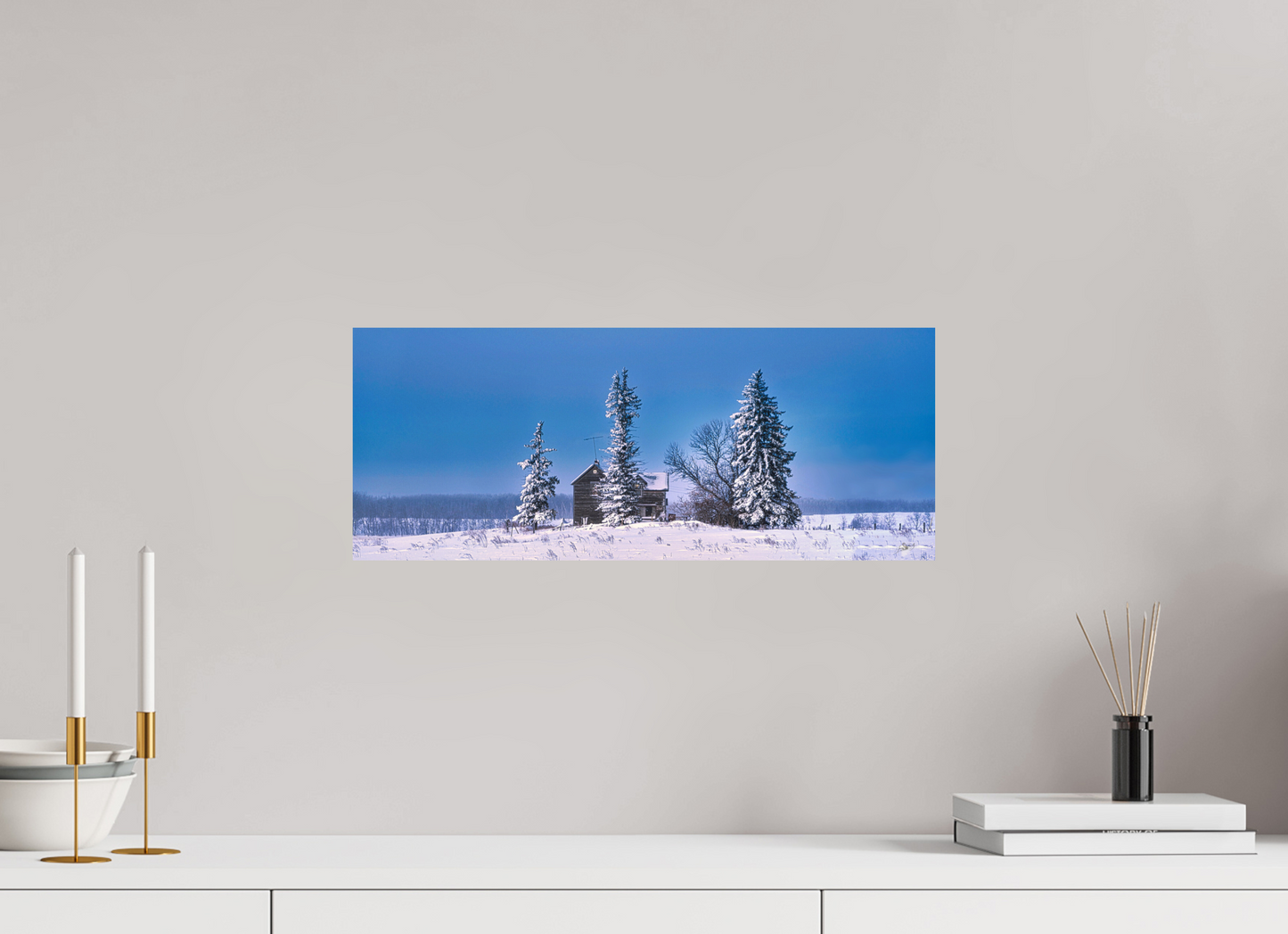 20 x 8″, Metal Prints Abandoned Dreams in Winter