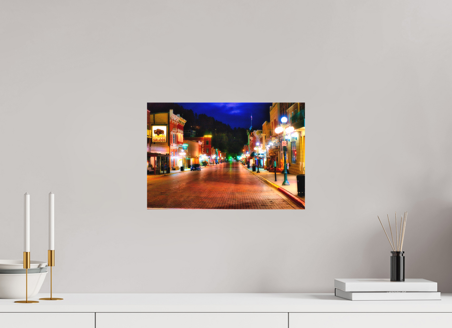 15 x 10″, Fine Textile Canvas Deadwood at Night 3