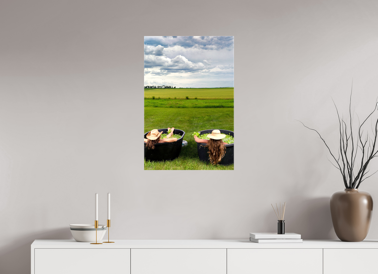 20 x 30″, Stretched Canvas Basil Bath