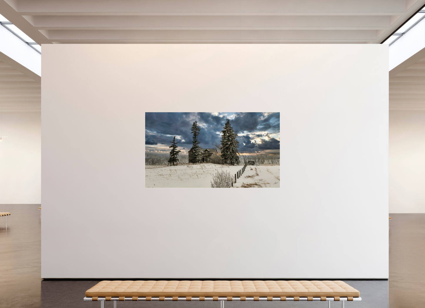 80 x 45″, Photo Print Under Acrylic Glass Storm Clouds of Winter Metal Acrylic Glass