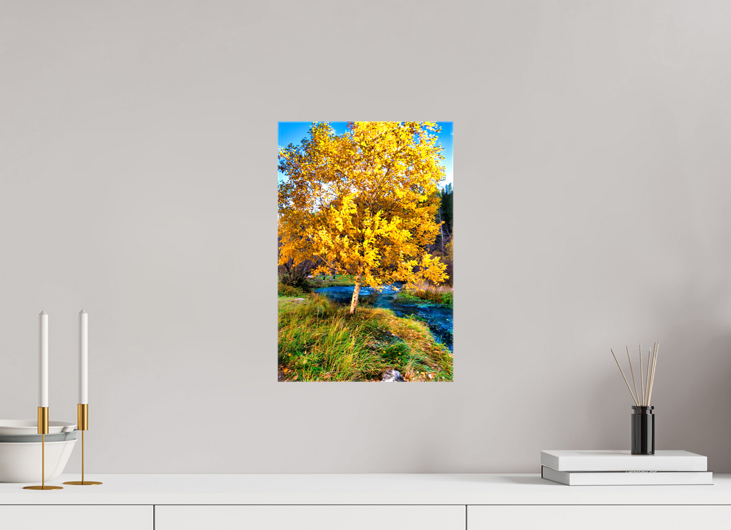 10 x 15″, Stretched Canvas Spearfish Canyon Yellow Tree