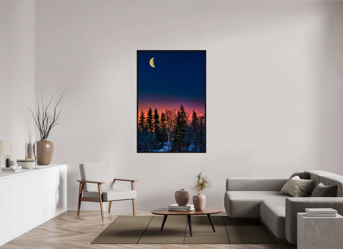 40 x 60″, Floater Frame Howl at the Moon