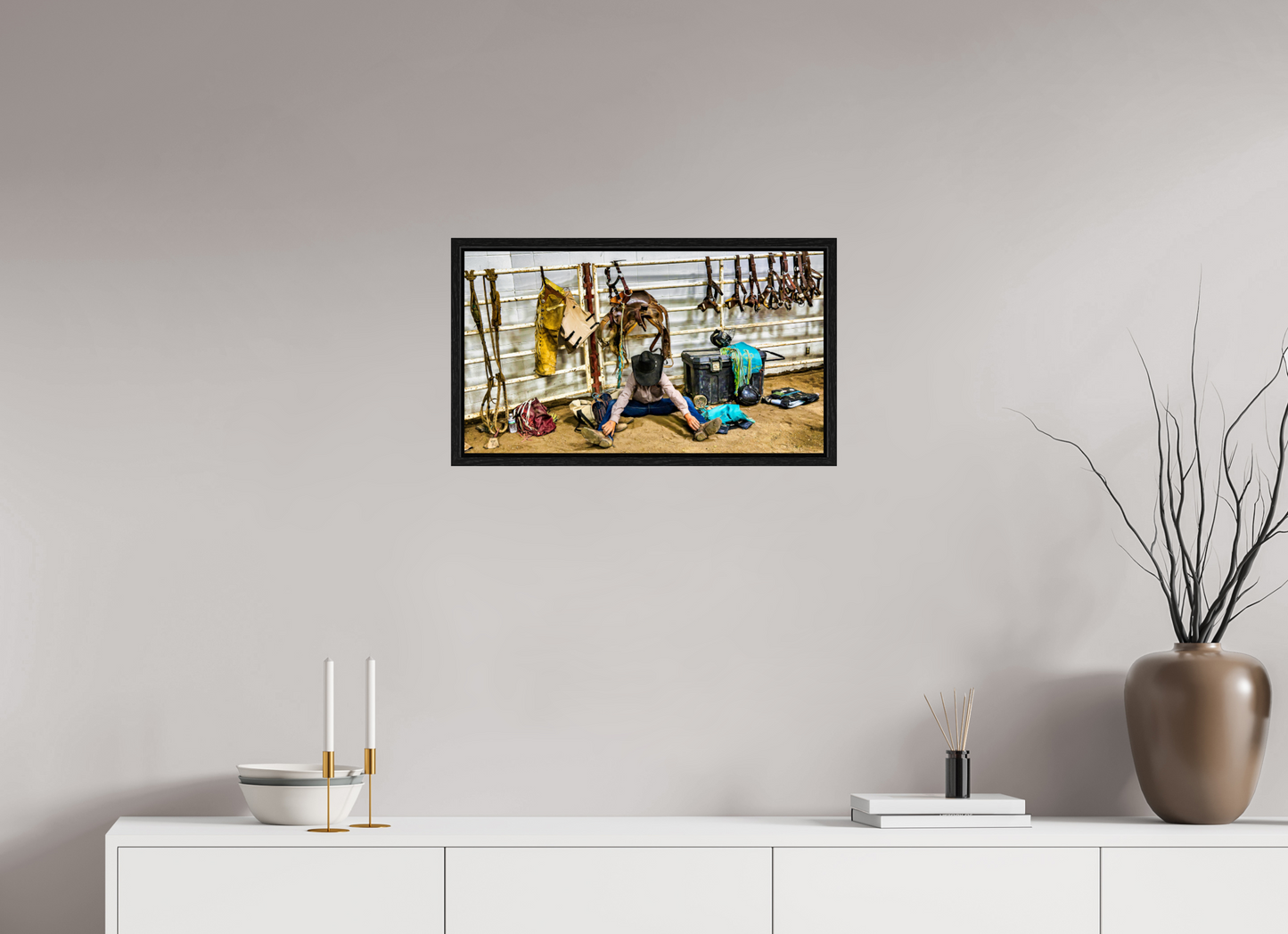 24 x 13.5″, Floater Frame Bull Rider