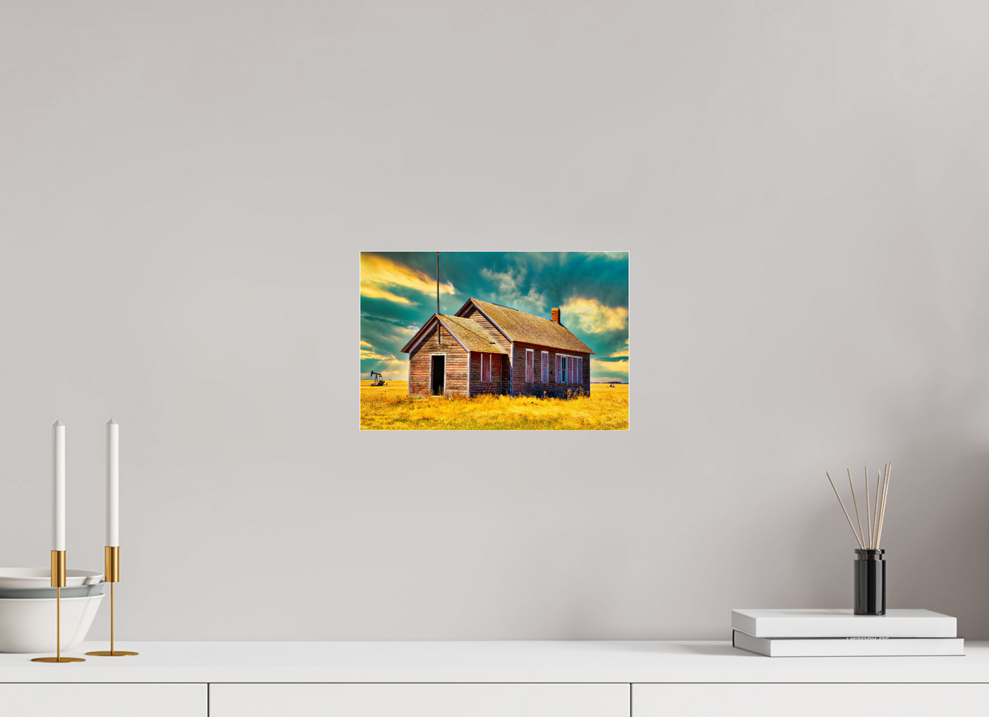 12 x 8″, Acrylic Glass. .16 thick Little Red School House