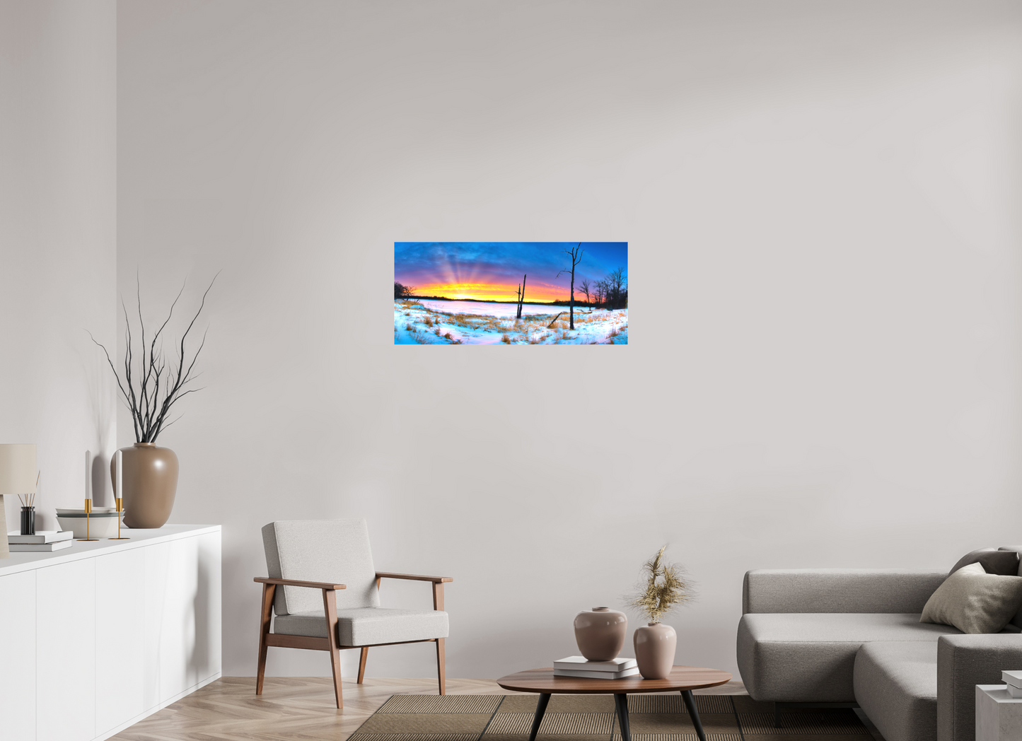 37 x 16″, Fine Textile Canvas Winters Walk