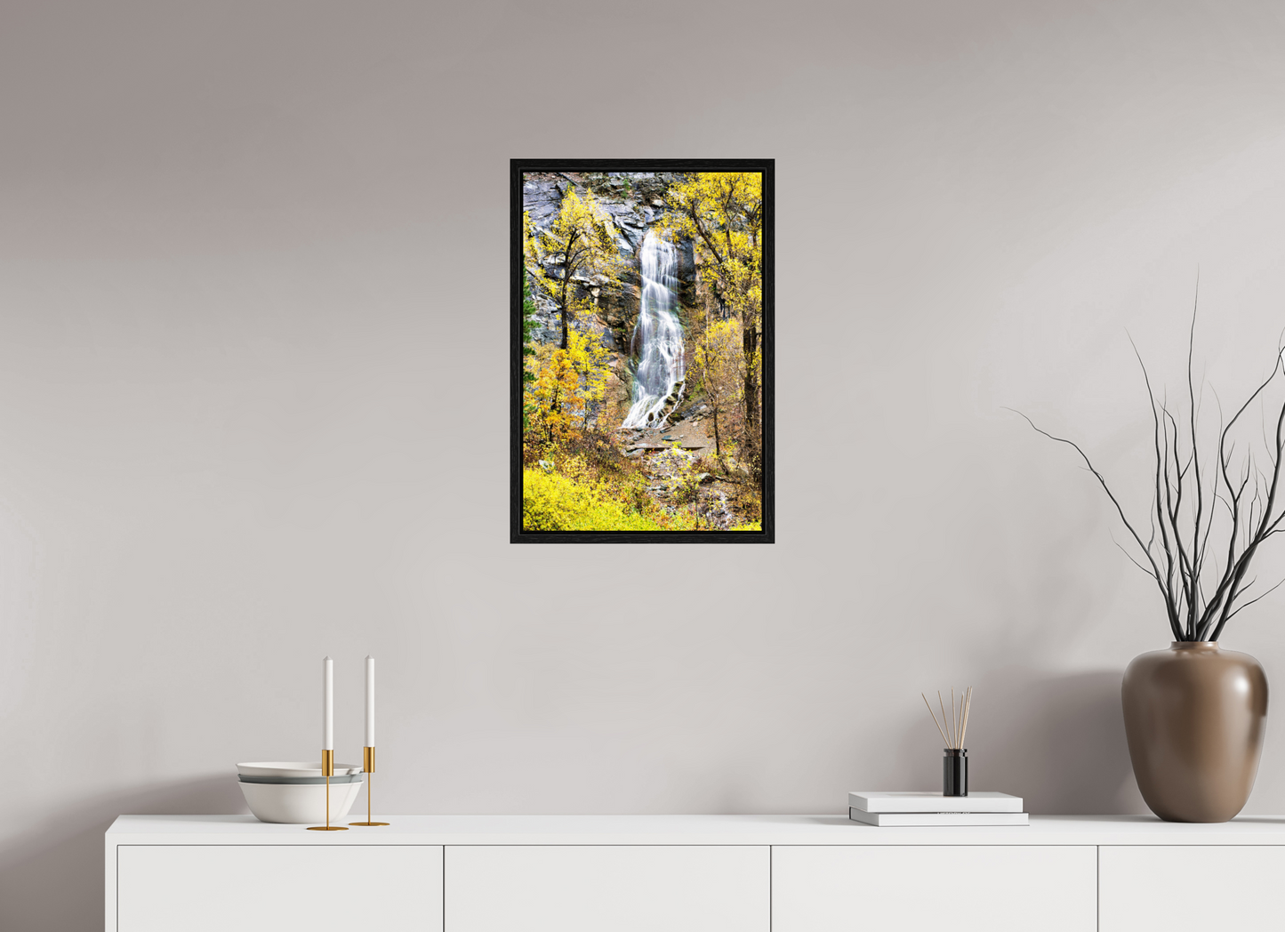 16 x 24″, Floater Frame Bridal Veil Falls Spearfish Canyon