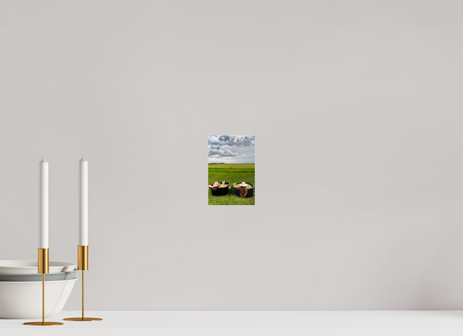 4 x 6″, Photo Print Under Acrylic Glass Basil Bath-2 - Metal Acrylic Glass