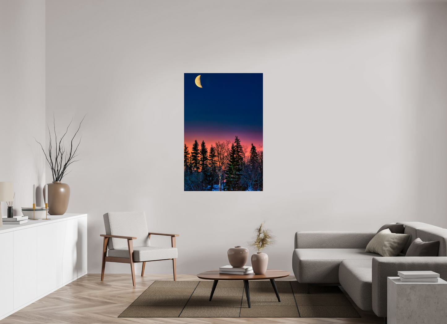 36 x 54″, Stretched Canvas Howl at the Moon