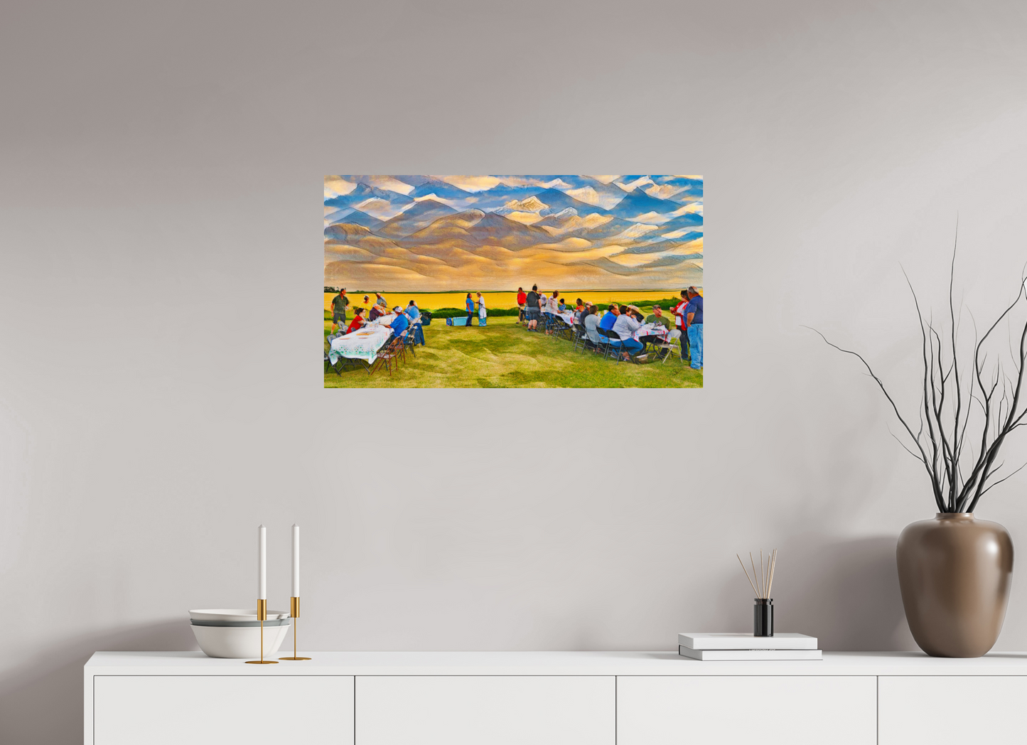 32 x 18″, Metal Prints Family Reunion