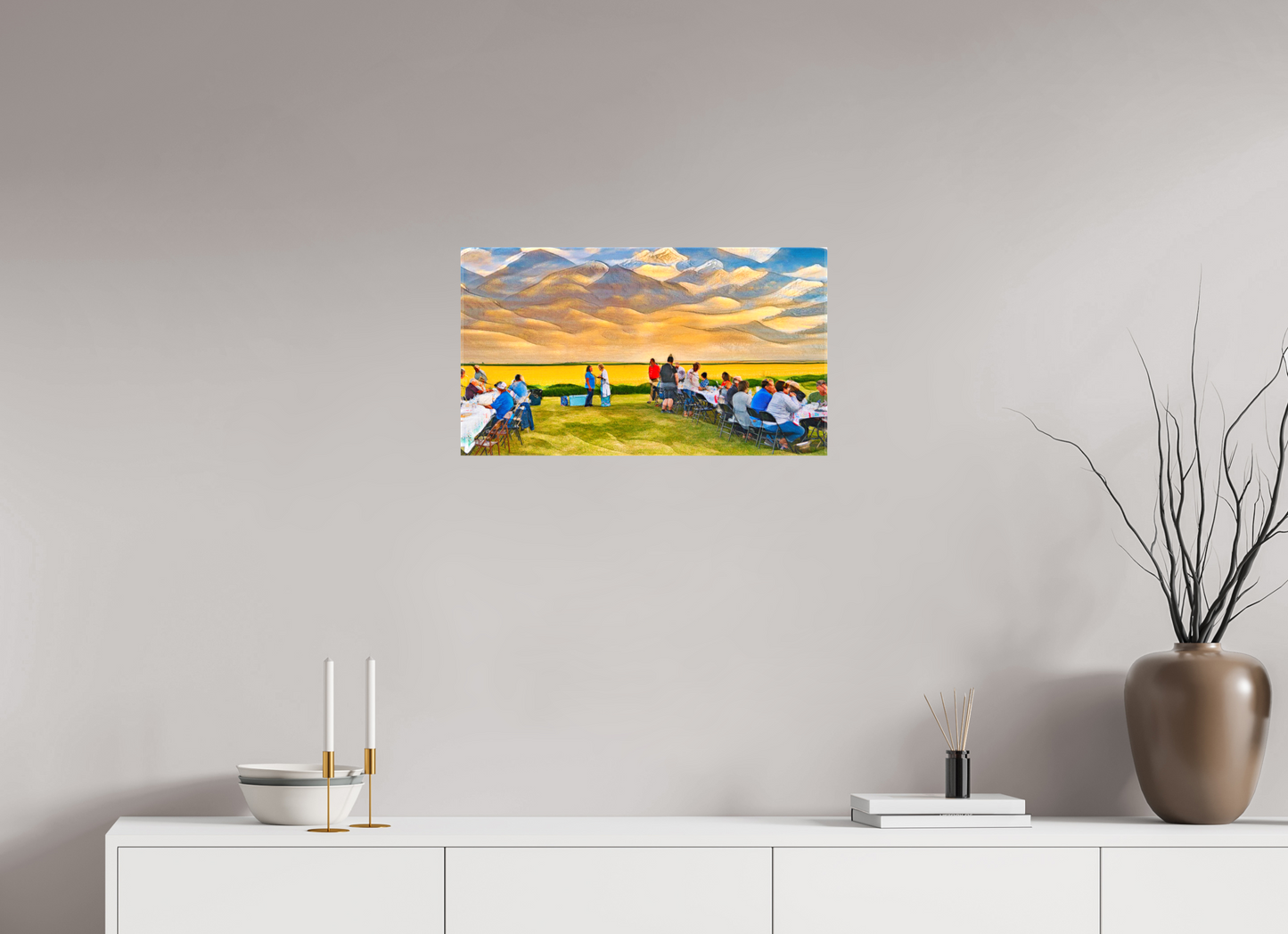 24 x 13.5″, Stretched Canvas Family Reunion
