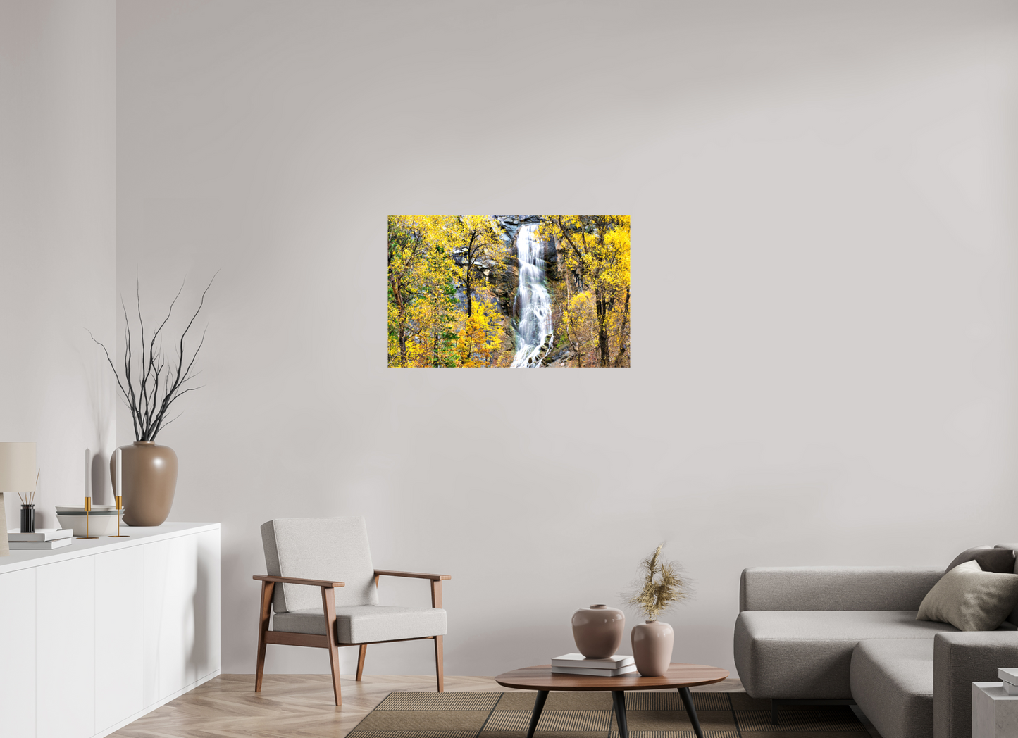 38.4 x 24″, Stretched Canvas Bridal Veil Falls Wide Spearfish Canyon