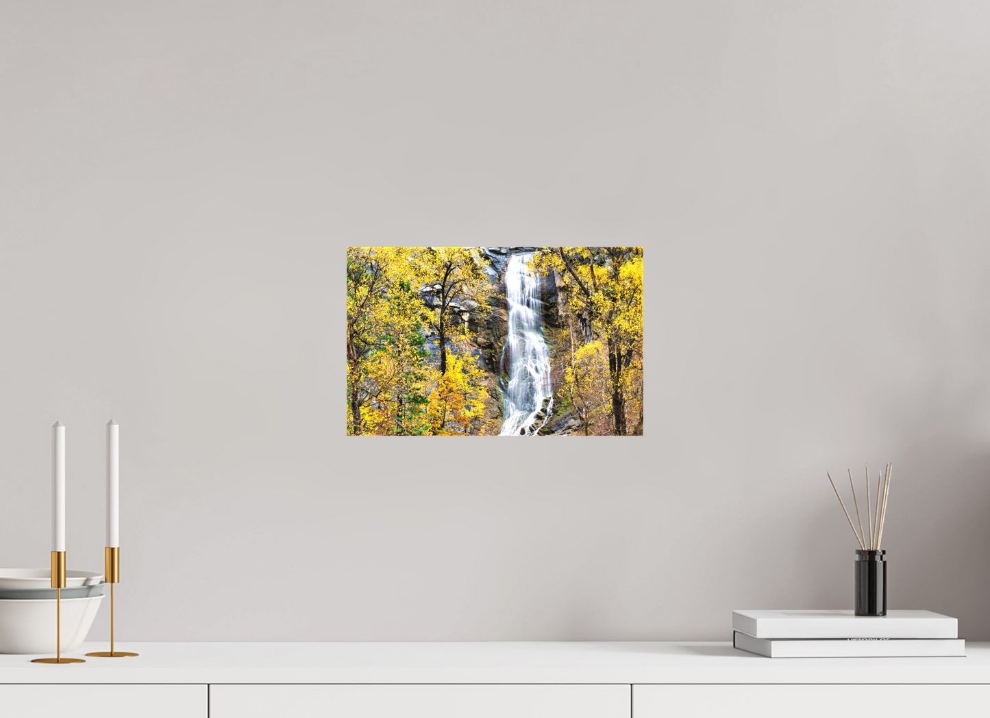12.8 x 8″, Fine Textile Canvas Bridal Veil Falls Wide Spearfish Canyon
