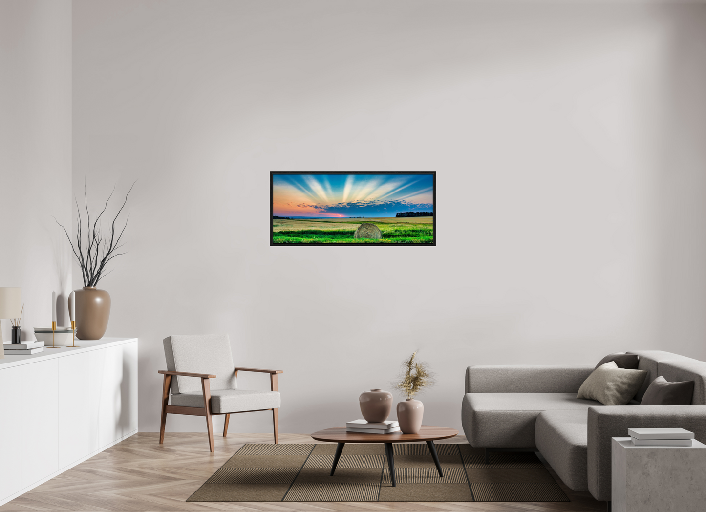 46.7 x 20″, Floater Frame Good Morning Sunshine