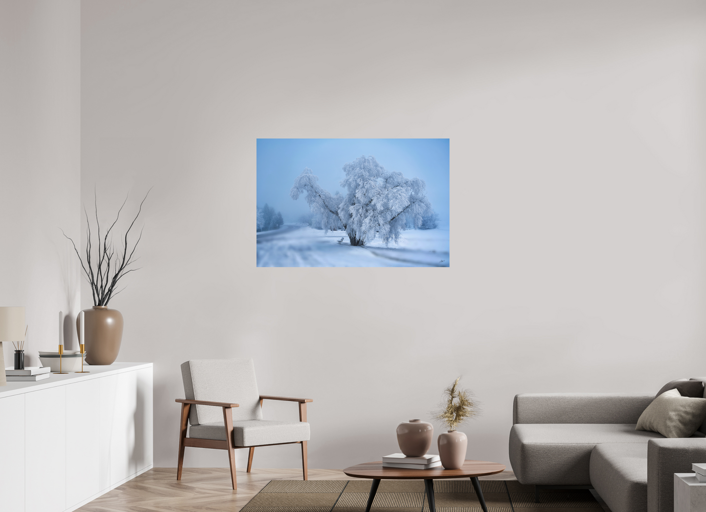45 x 30″, Photo Print On Fuji Crystal DP II An Oak in Frost