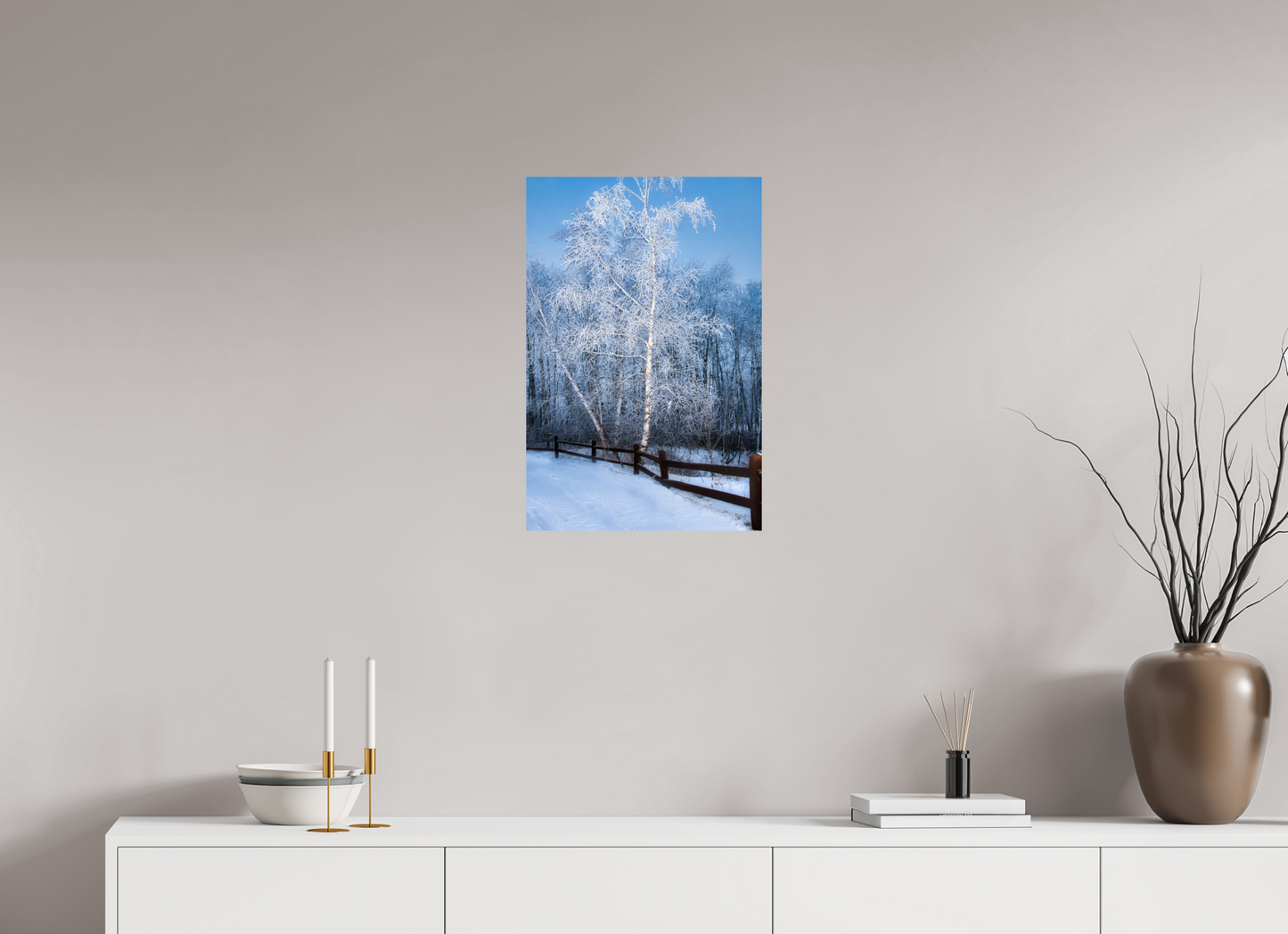 16 x 24″, Photo Print On Fuji Crystal DP II Paper Birch in White