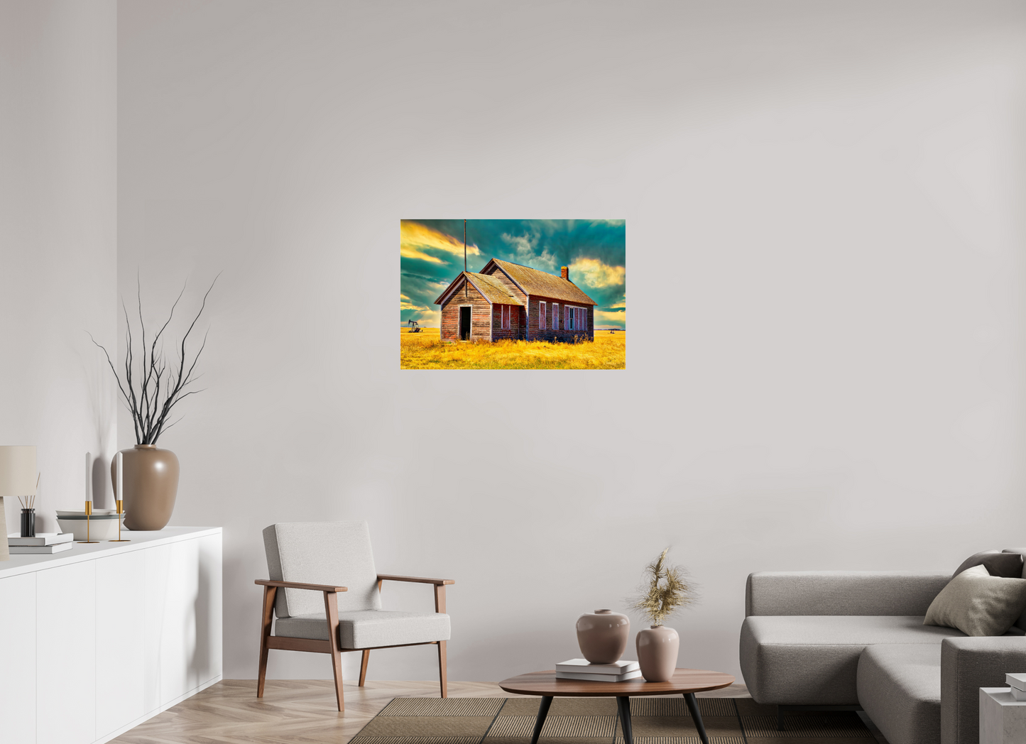 36 x 24″, Photo Print Under Acrylic Glass Little Red School House Metal Acrylic Glass