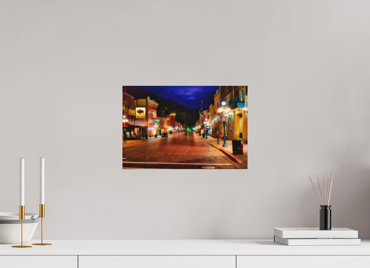 15 x 10″, Wood Print Deadwood at Night 3