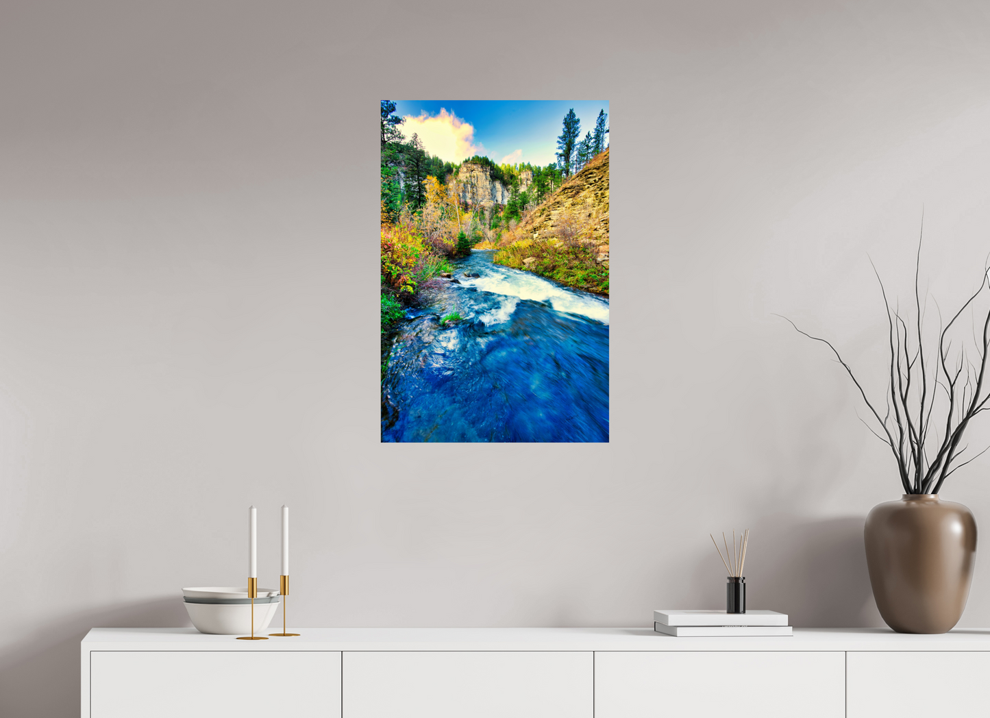 20 x 30″, Metal Prints Spearfish Canyon Stream