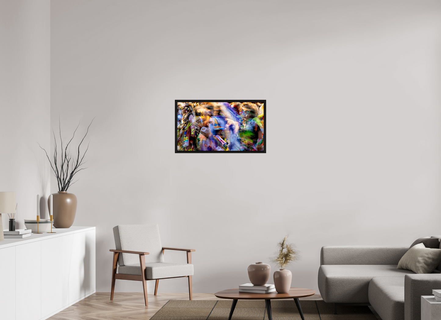 32 x 18″, Floater Frame Celebration