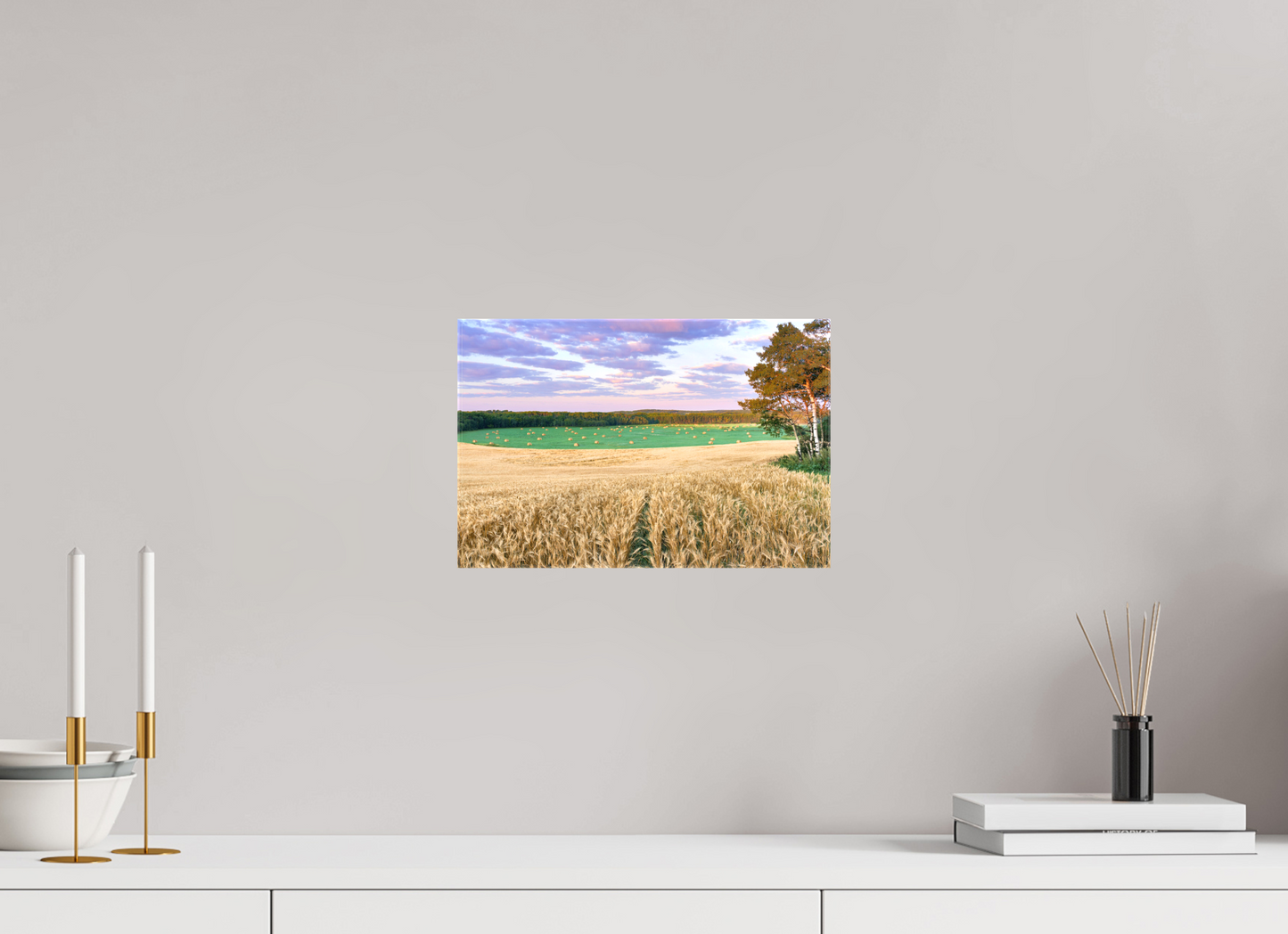 12.1 x 8″, Stretched Canvas Amber Waves 1