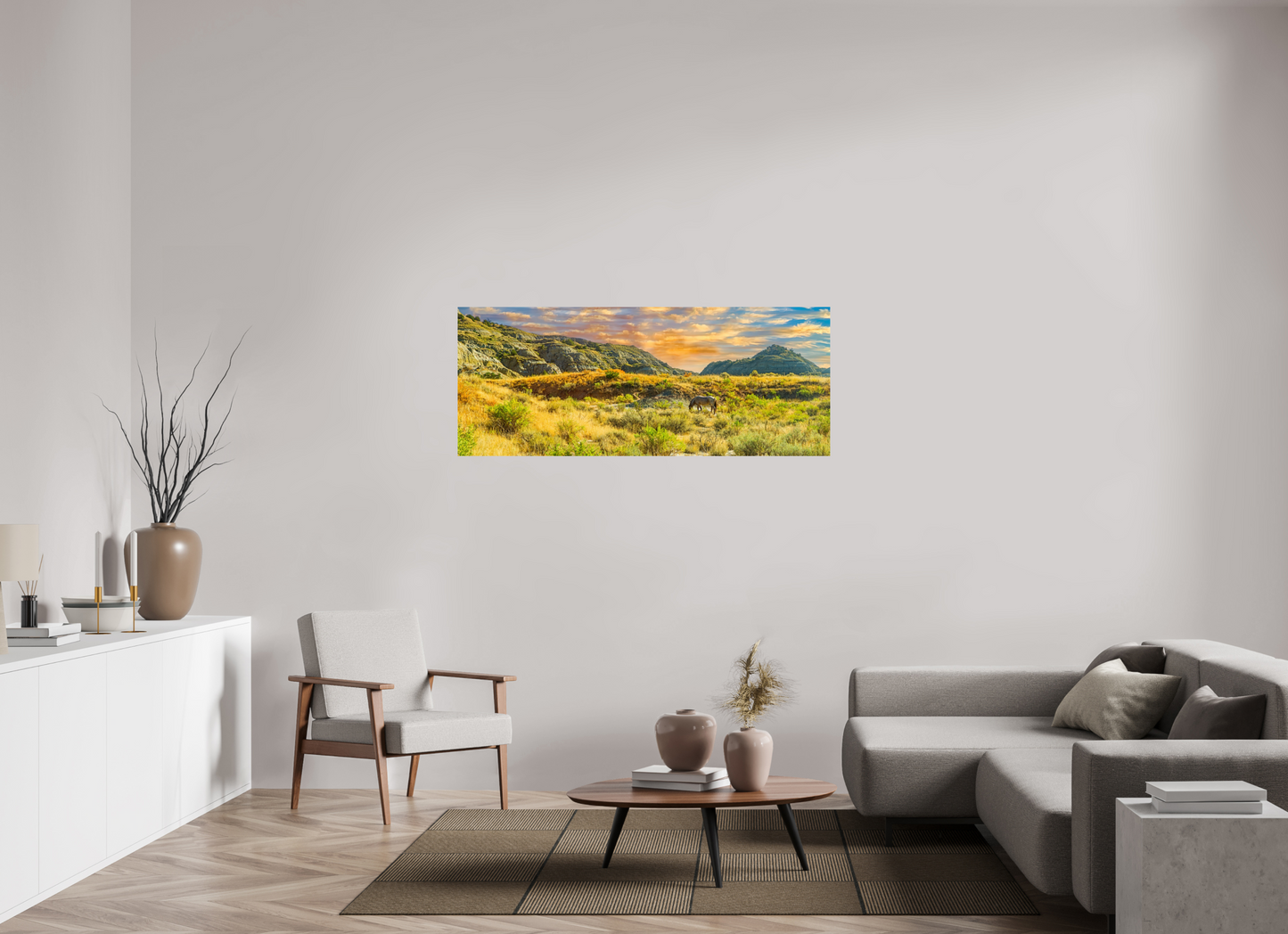 60 x 24″, Photo Print On Fuji Crystal DP II Badlands Horse