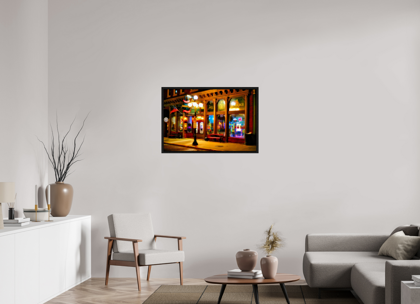 36 x 24″, Floater Frame Deadwood at Night 2