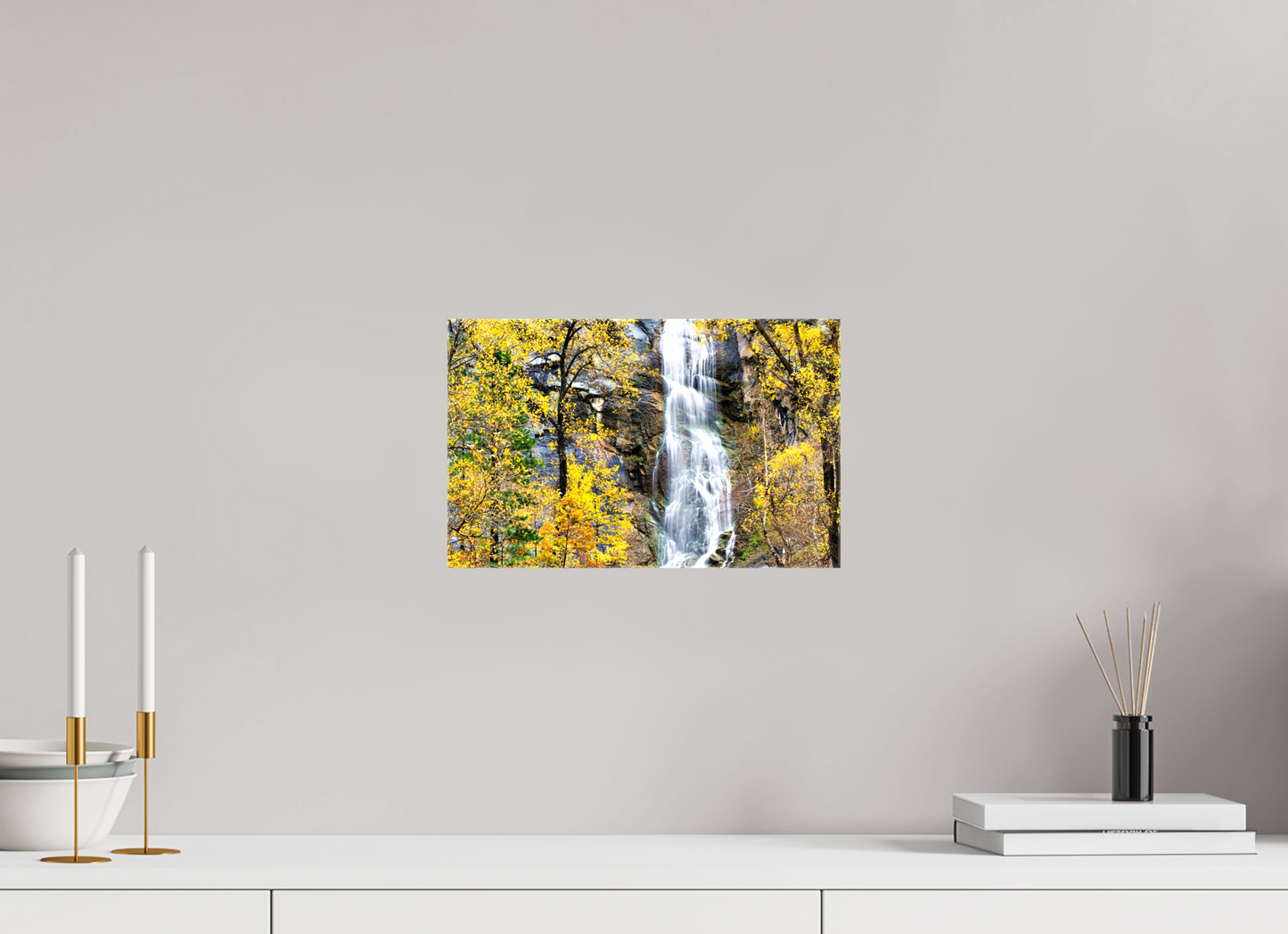 12.8 x 8″, Stretched Canvas Bridal Veil Falls Wide Spearfish Canyon