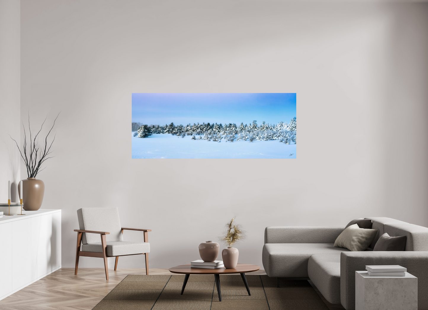 77.5 x 31″, Metal Prints winters wonderland pastel