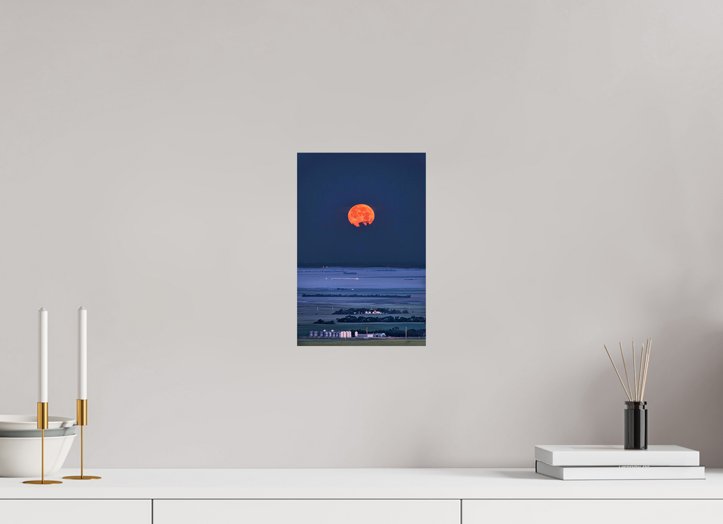 8 x 12″, Photo Print On Fuji Crystal DP II Blood Moon over Prairie