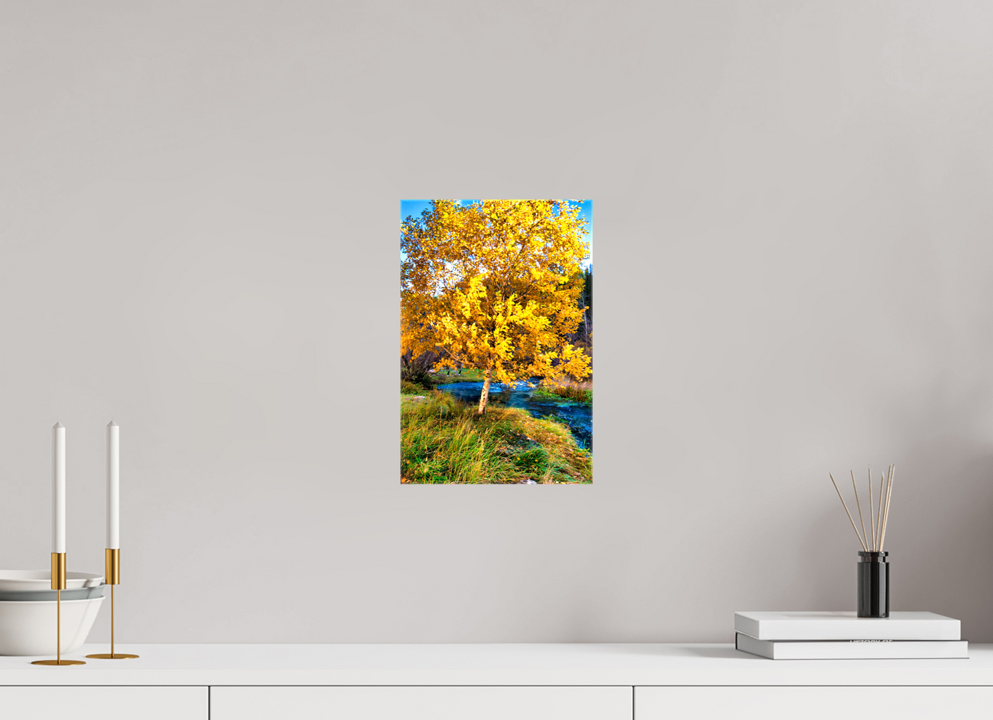 8 x 12″, Stretched Canvas Spearfish Canyon Yellow Tree