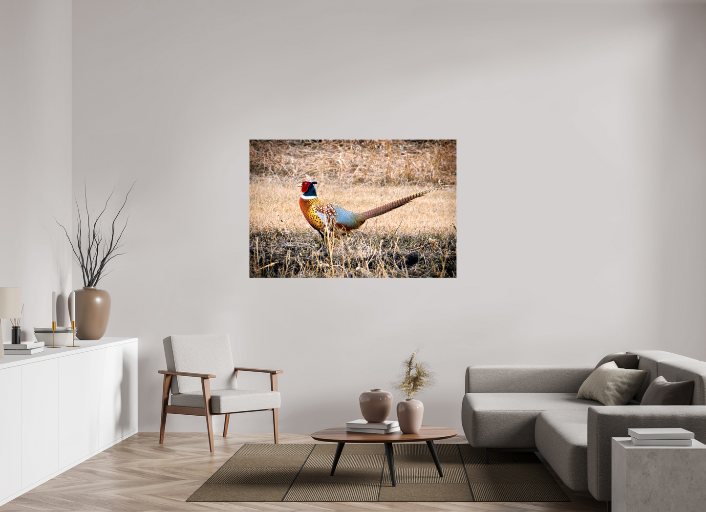 60 x 40″, Stretched Canvas The Pheasant